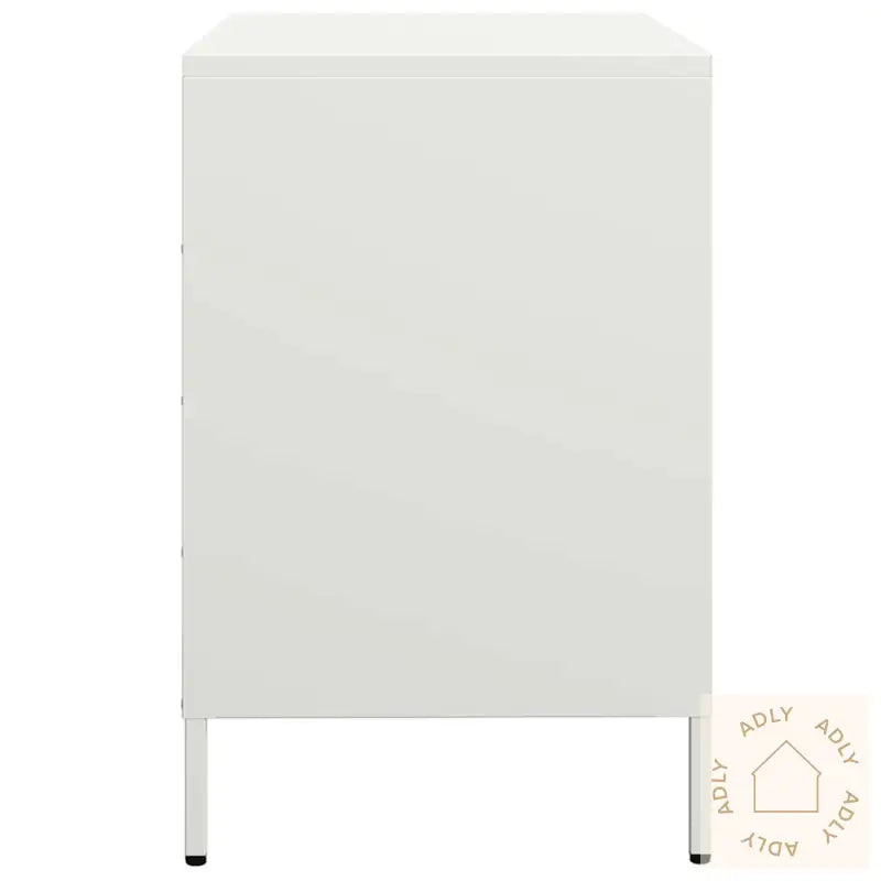 Skjenk Hvit 68X39X58,5 Cm Kaldvalset Stål