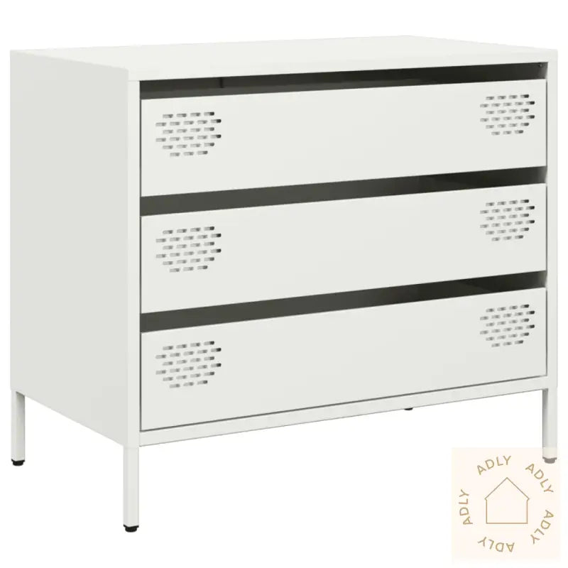 Skjenk Hvit 68X39X58,5 Cm Kaldvalset Stål