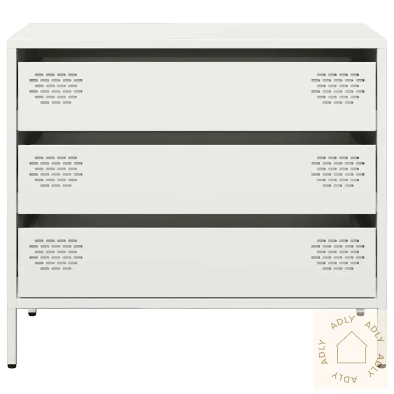 Skjenk Hvit 68X39X58,5 Cm Kaldvalset Stål
