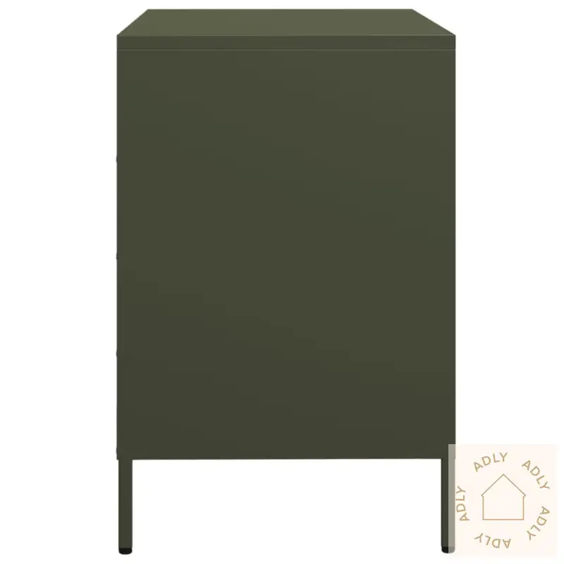 Skjenk Olivengrønn 68X39X58,5 Cm Kaldvalset Stål