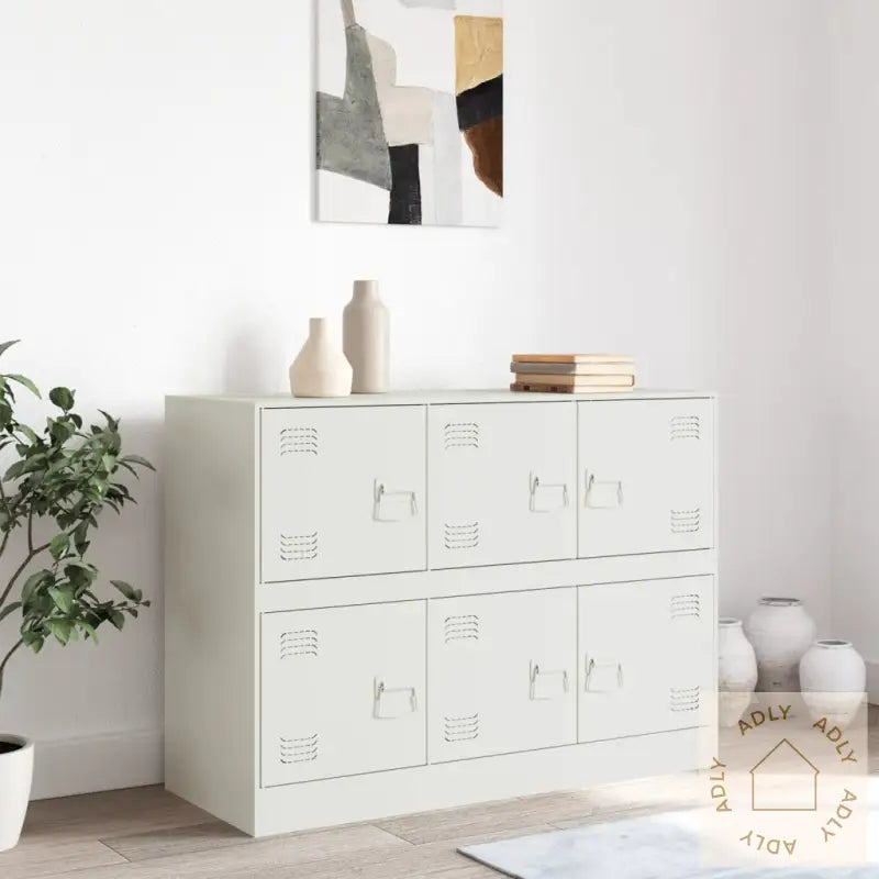 Skjenk Hvit 99X39X73 Cm Stål