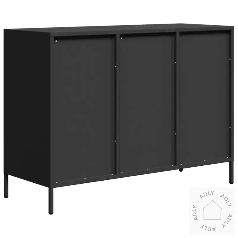 Skjenk Svart 101,5X39X73,5 Cm Kaldvalset Stål