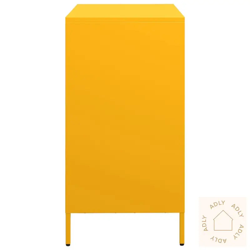 Skjenk Sennepsgul 68X39X73,5 Cm Kaldvalset Stål