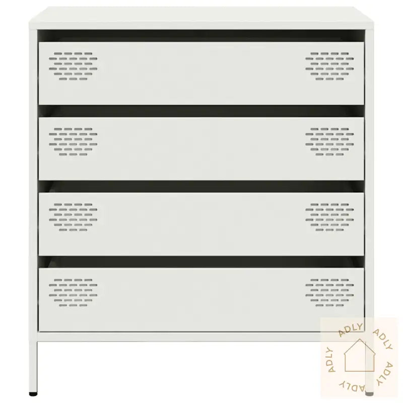 Skjenk Hvit 68X39X73,5 Cm Kaldvalset Stål