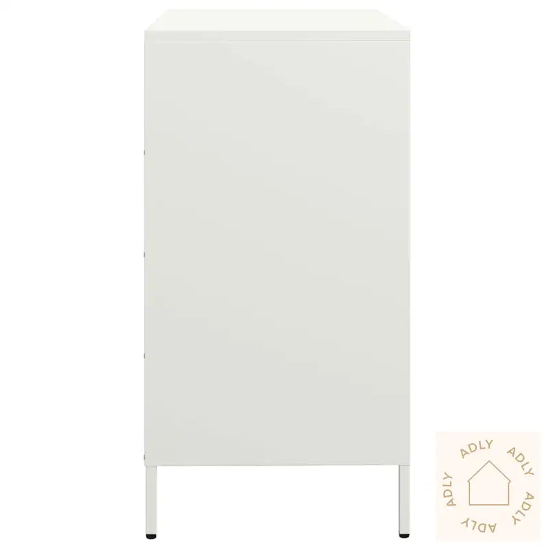 Skjenk Hvit 68X39X73,5 Cm Kaldvalset Stål
