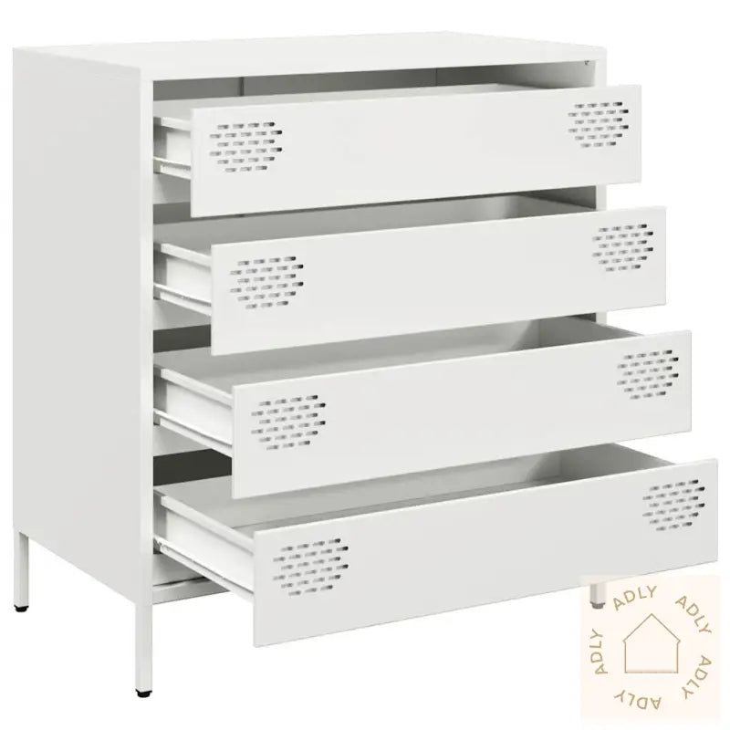 Skjenk Hvit 68X39X73,5 Cm Kaldvalset Stål