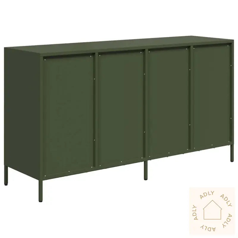 Skjenk Olivengrønn 135X39X73,5 Cm Kaldvalset Stål