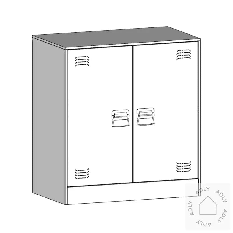 Skjenk Svart 67X39X73 Cm Stål