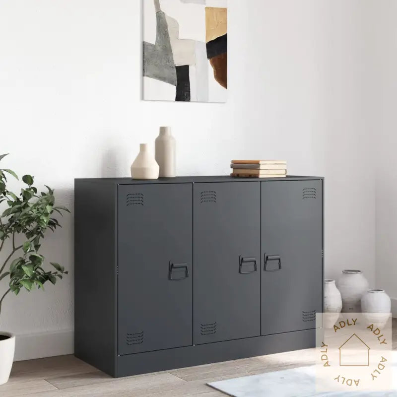 Skjenk Antrasitt 99X39X73 Cm Stål