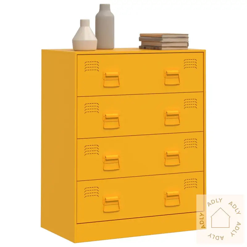 Skjenk Sennepsgul 67X39X83 Cm Stål