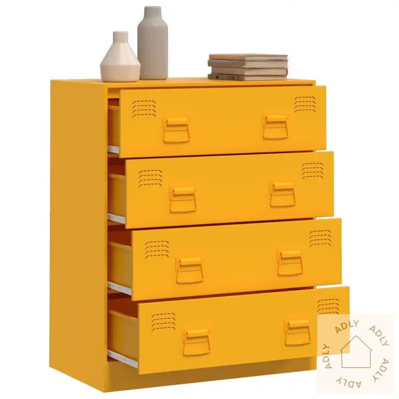 Skjenk Sennepsgul 67X39X83 Cm Stål