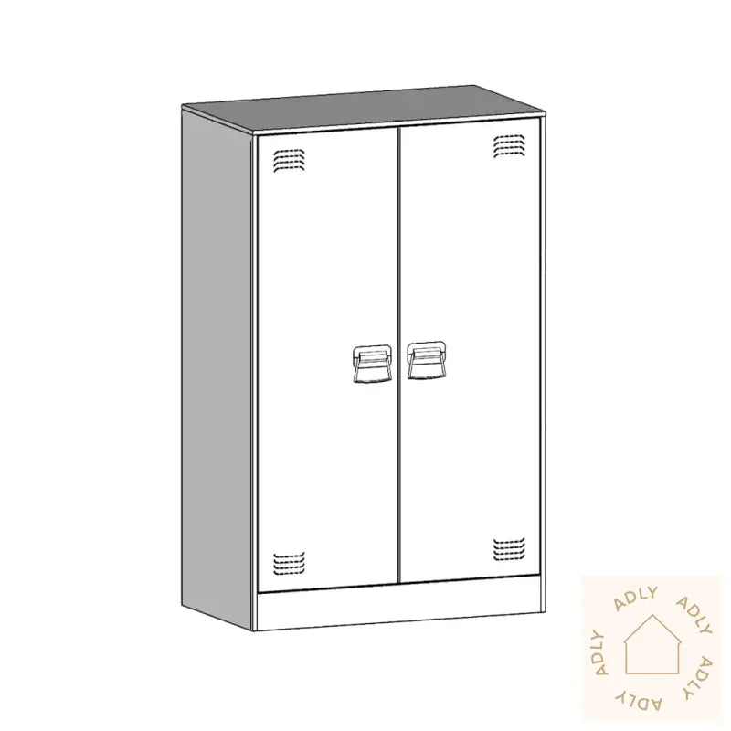 Skjenk Antrasitt 67X39X107 Cm Stål