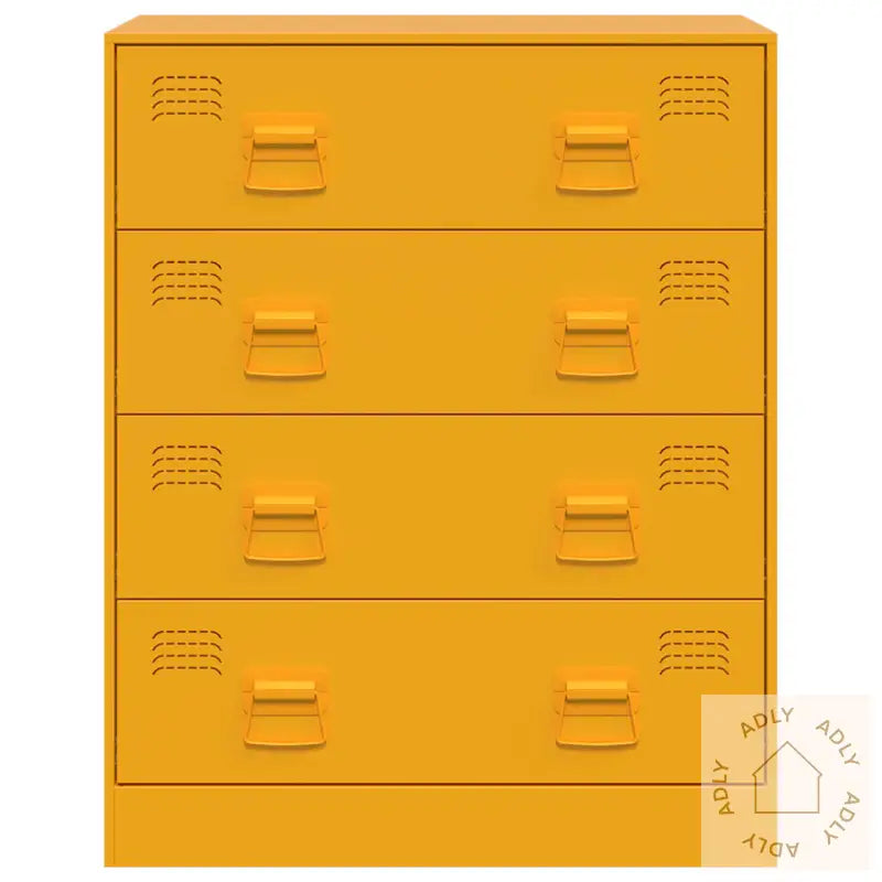 Skjenk Sennepsgul 67X39X83 Cm Stål