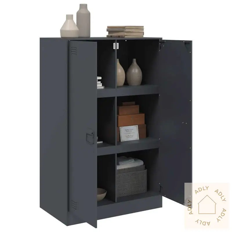 Skjenk Antrasitt 67X39X107 Cm Stål