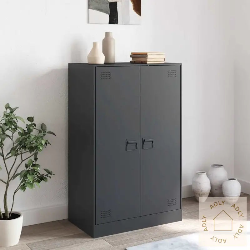 Skjenk Antrasitt 67X39X107 Cm Stål