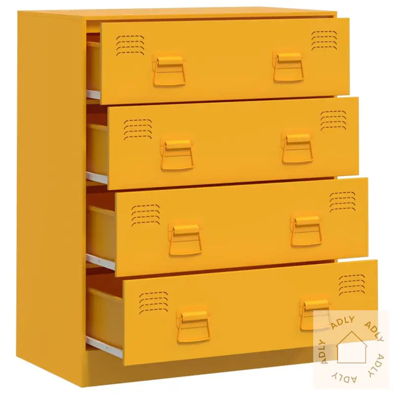 Skjenk Sennepsgul 67X39X83 Cm Stål