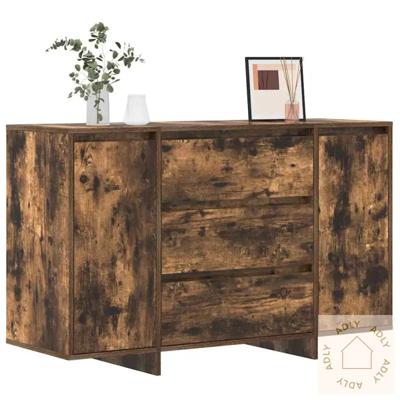Skap Røkt Eik 120X41X75 Cm Konstruert Tre