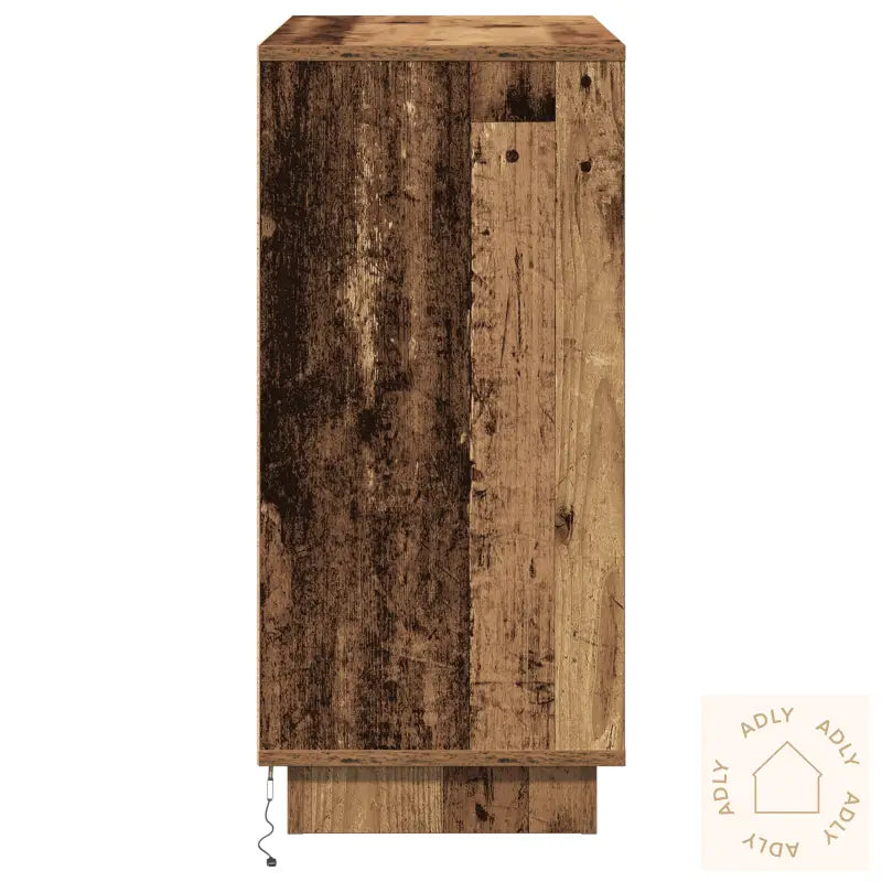 Sideboard Med Led Gamle Treverk 71X34,5X75 Cm Ingeniørtre