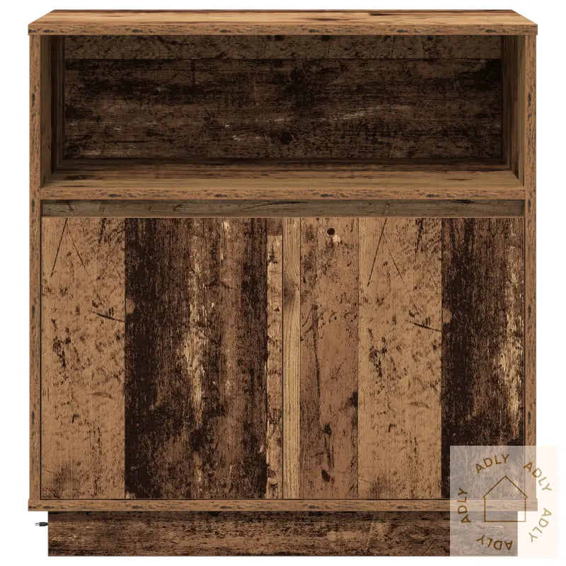 Sideboard Med Led Gamle Treverk 71X34,5X75 Cm Ingeniørtre