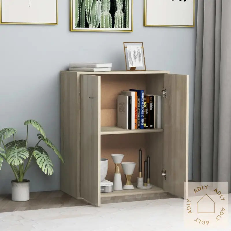 Skjenk Sonoma Eik 60X30X75 Cm Konstruert Tre