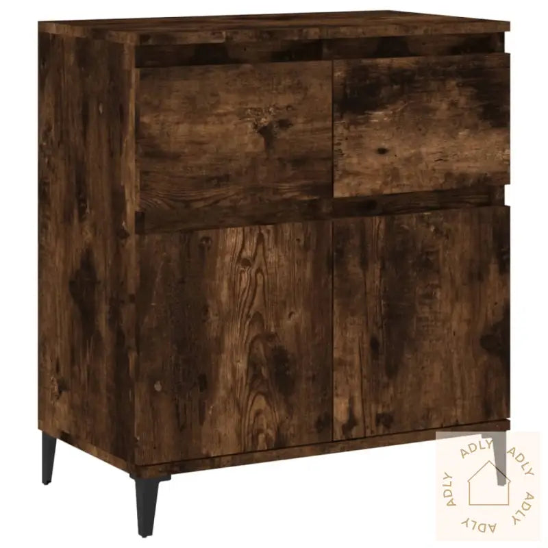 Skjenk Røkt Eik 60X35X70 Cm Konstruert Tre
