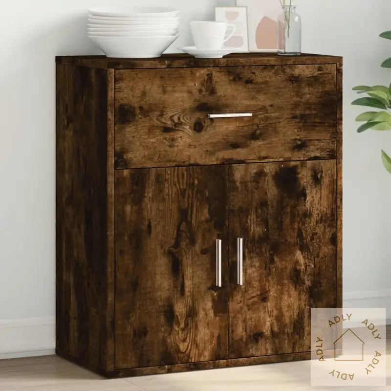Skjenk Røkt Eik 60X31X70 Cm Konstruert Tre