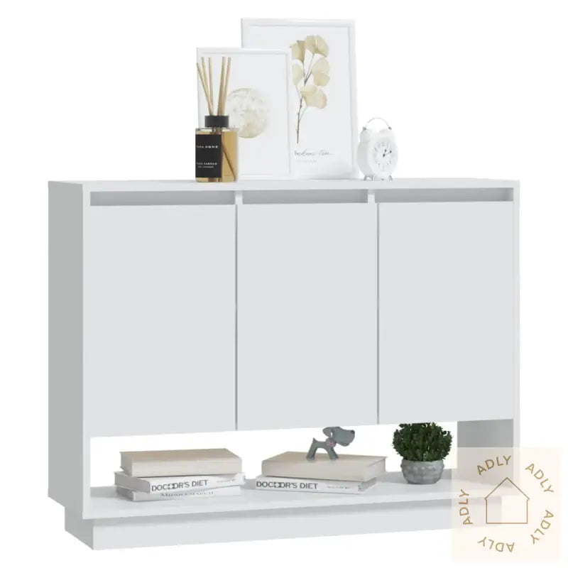 Skjenk Hvit 97X31X75 Cm Konstruert Tre