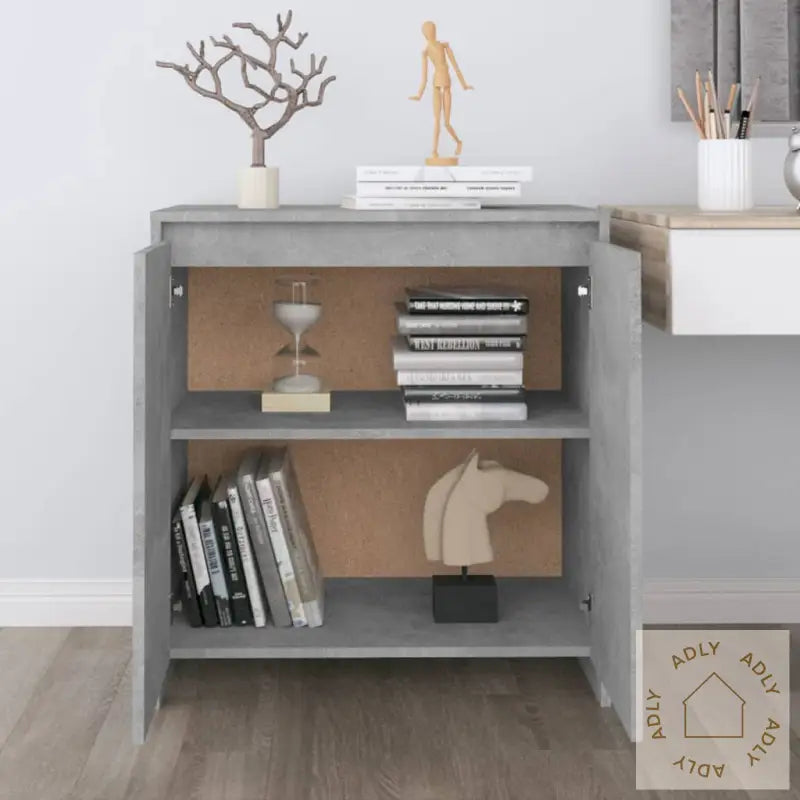 Skjenk Betonggrå 70X41X75 Cm Konstruert Tre