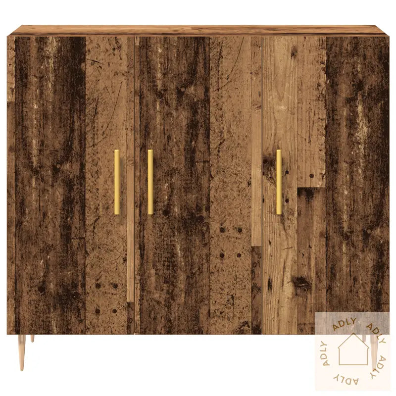 Skap I Gammelt Tre, 90X34X80 Cm, Laget Av Solid Tre