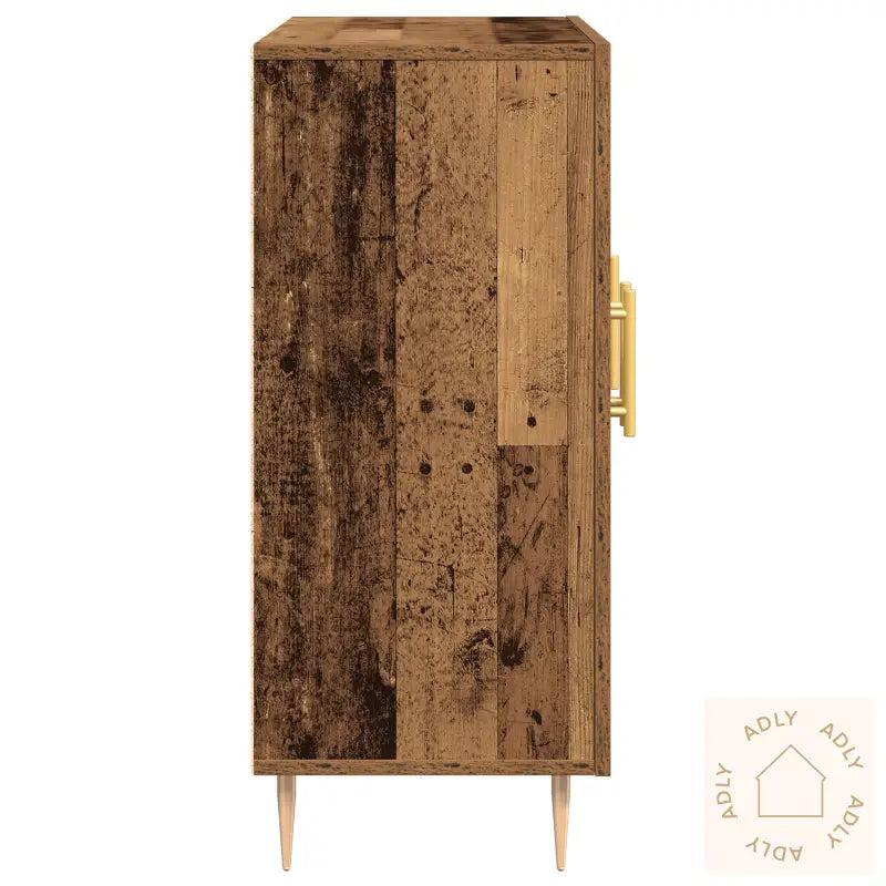 Skap I Gammelt Tre, 90X34X80 Cm, Laget Av Solid Tre