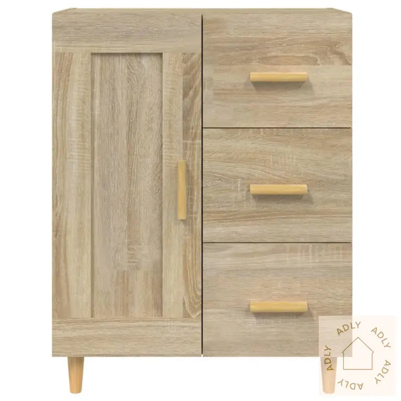 Skjenk Sonoma Eik 69,5X34X90 Cm Konstruert Tre