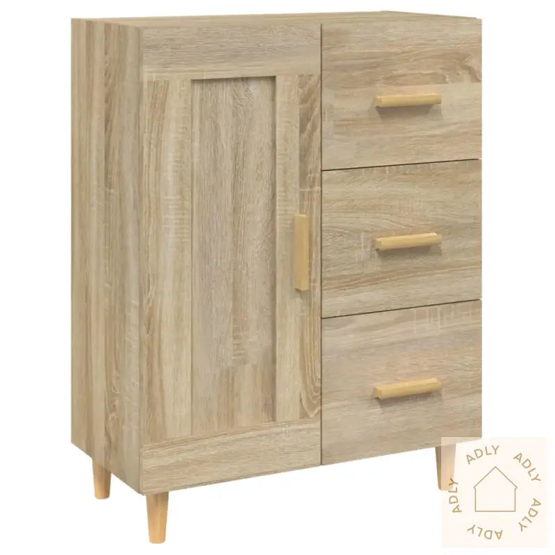 Skjenk Sonoma Eik 69,5X34X90 Cm Konstruert Tre