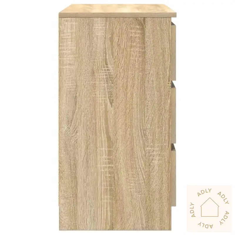 Skjenk Med Skuff Sonoma Eik 71X35X65 Cm Konstruert Tre