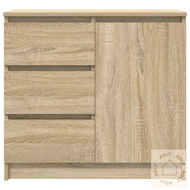 Skjenk Med Skuff Sonoma Eik 71X35X65 Cm Konstruert Tre