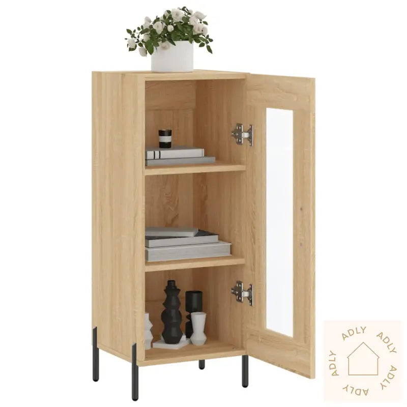 Skjenk Sonoma Eik 34,5X34X90 Cm Konstruert Tre