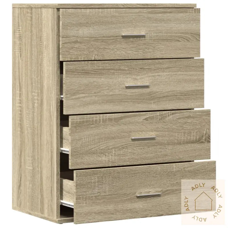 Skjenk Sonoma Eik 60X39X80 Cm Konstruert Tre