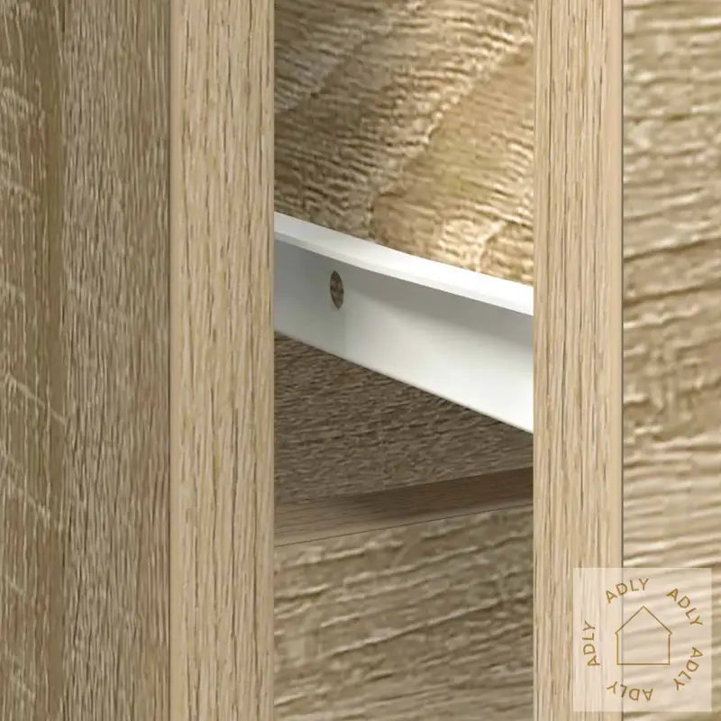 Skjenk Med Skuff Sonoma Eik 101X35X76 Cm Konstruert Tre