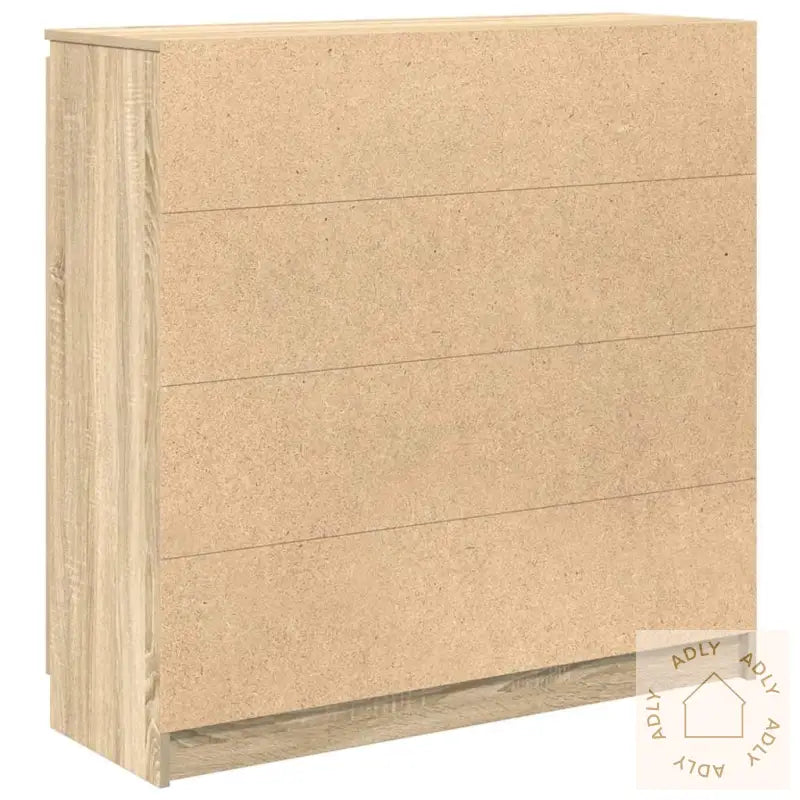 Skjenk Med Skuffer Sonoma Eik 100,5X35X98,5 Cm Konstruert Tre