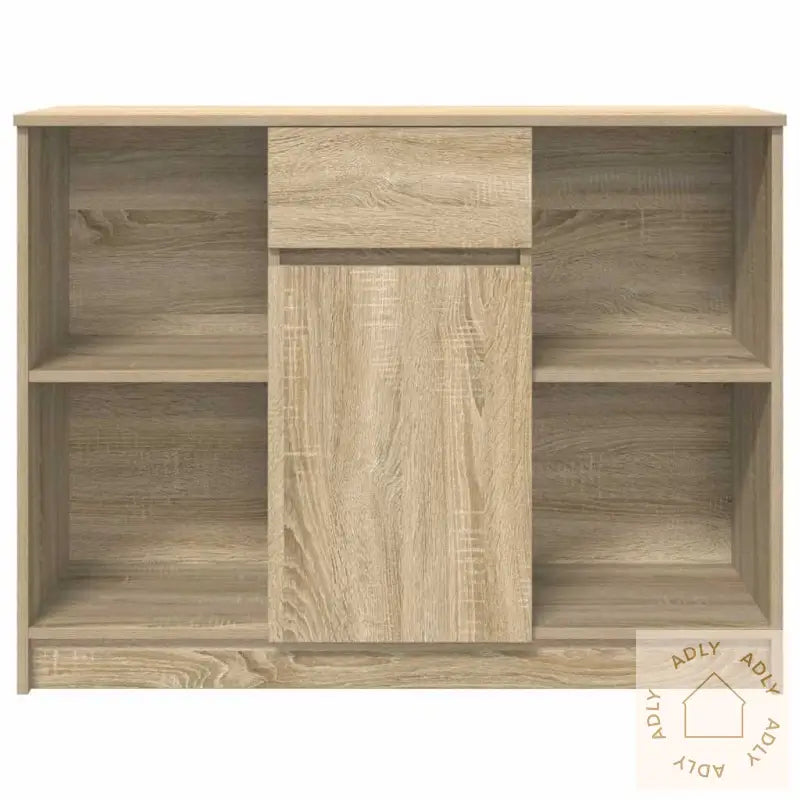 Skjenk Med Skuff Sonoma Eik 101X35X76 Cm Konstruert Tre