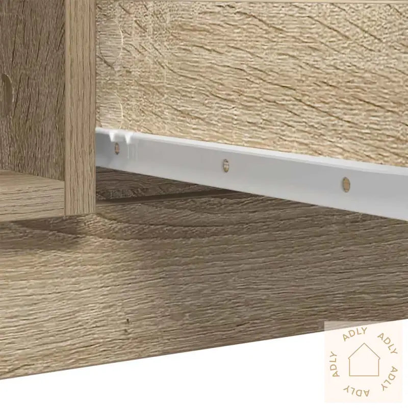 Skjenk Med Skuffer Sonoma Eik 100,5X35X98,5 Cm Konstruert Tre