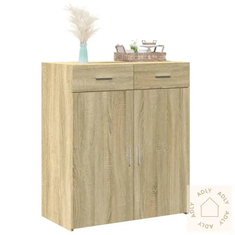 Skjenk Sonoma Eik 80X42,5X93 Cm Konstruert Tre