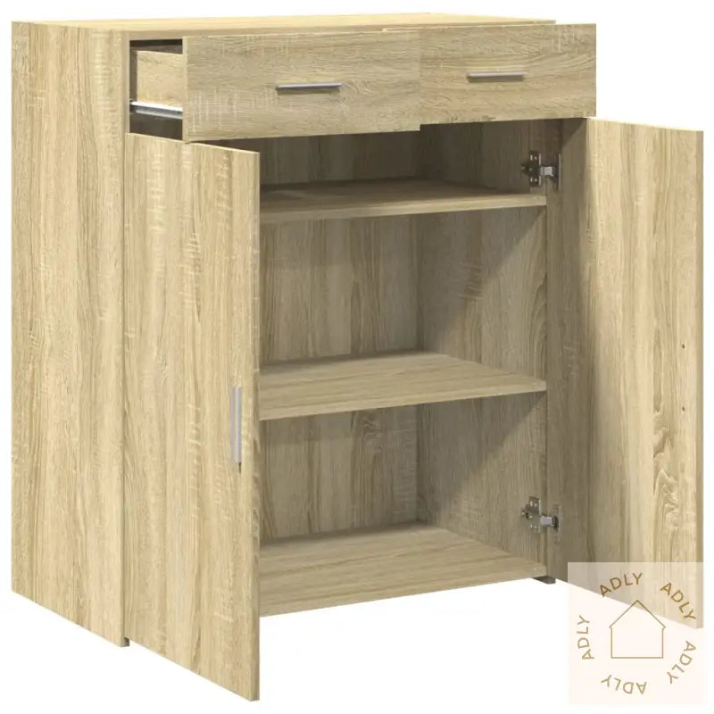 Skjenk Sonoma Eik 80X42,5X93 Cm Konstruert Tre