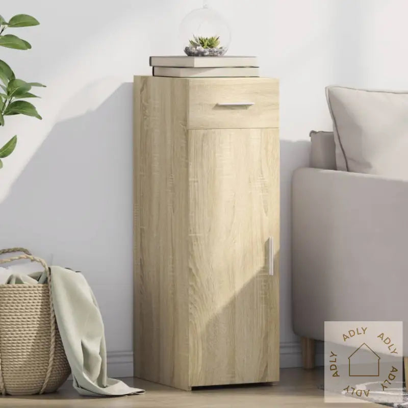 Skjenk Sonoma Eik 30X42,5X93 Cm Konstruert Tre