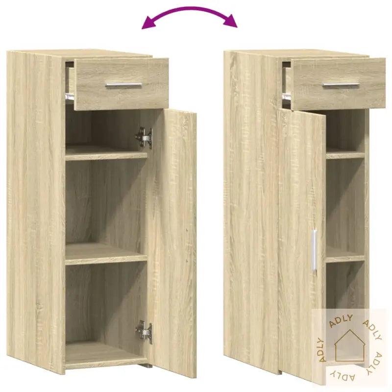 Skjenk Sonoma Eik 30X42,5X93 Cm Konstruert Tre