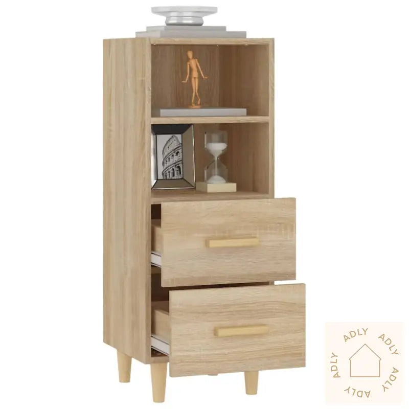 Skjenk Sonoma Eik 34,5X34X90 Cm Konstruert Tre