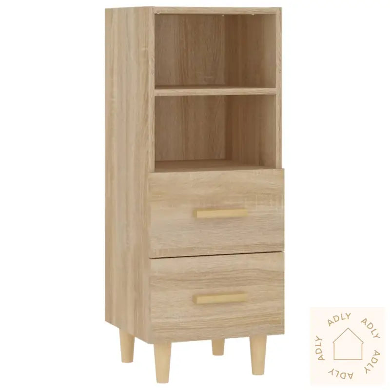 Skjenk Sonoma Eik 34,5X34X90 Cm Konstruert Tre