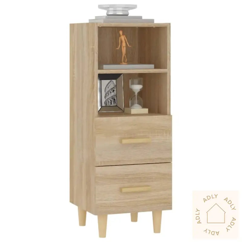 Skjenk Sonoma Eik 34,5X34X90 Cm Konstruert Tre