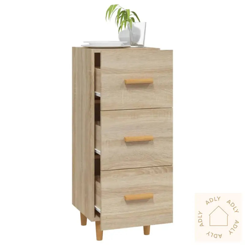 Skjenk Sonoma Eik 34,5X34X90 Cm Konstruert Tre