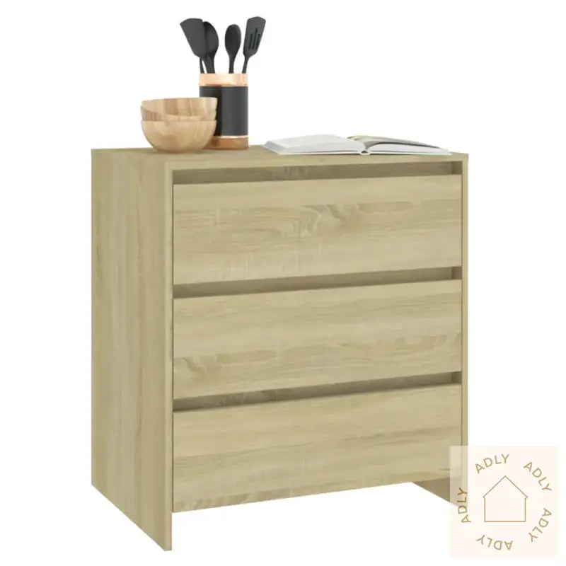Skjenk Sonoma Eik 70X41X75 Cm Konstruert Tre