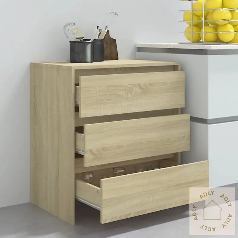 Skjenk Sonoma Eik 70X41X75 Cm Konstruert Tre